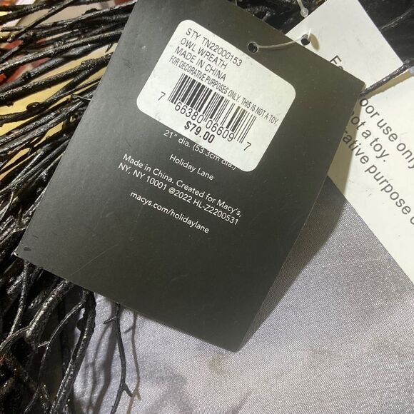 Black Owl Halloween Wreath - Picture 5 of 5